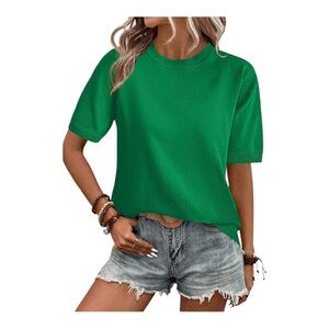 Zeagoo Womens  Dressy Casual Short Sleeve Sweater Size Small